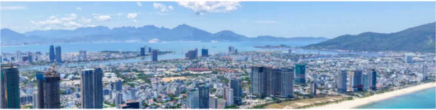 Toàn cảnh bờ biển Đà Nẵng nhìn từ trên cao
